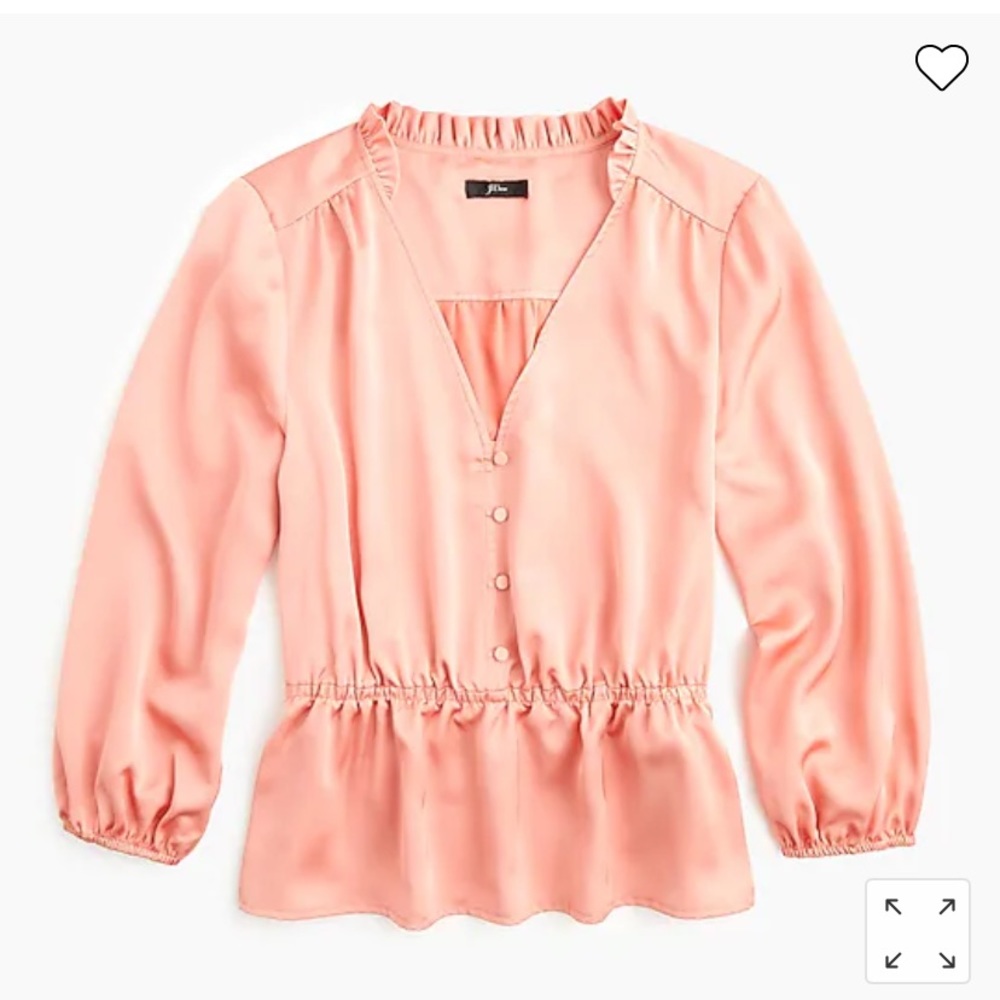 COPY - J. Crew V-Neck Button Detail peplum top
